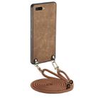 For OPPO A7 / A12 Vintage Leather PC Back Cover Phone Case with Crossbody Strap(Brown) - 1