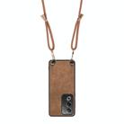 For OPPO A9 2020 / A5 2020 Vintage Leather PC Back Cover Phone Case with Crossbody Strap(Brown) - 3