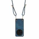 For OPPO Find X8 Ultra Vintage Leather PC Back Cover Phone Case with Crossbody Strap(Blue) - 3