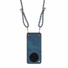 For OPPO Find X8s Vintage Leather PC Back Cover Phone Case with Crossbody Strap(Blue) - 3