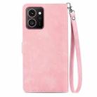 For HMD Skyline Embossed Flower Zipper Leather Phone Case(Pink) - 3