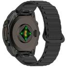 For Garmin Fenix 8 51mm Dual Color Magnetic Buckle 26mm Quick Release Silicone Watch Band(Black) - 2