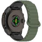 For Garmin Fenix 8 51mm Dual Color Magnetic Buckle 26mm Quick Release Silicone Watch Band(Green+Black) - 2