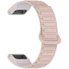 For Garmin Fenix 8 51mm Dual Color Magnetic Buckle 26mm Quick Release Silicone Watch Band(Milk Tea+Rocky White) - 3