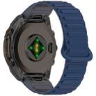 For Garmin Fenix 8 43mm Dual Color Magnetic Buckle 20mm Quick Release Silicone Watch Band(Blue+Gray) - 2
