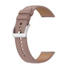 For Xiaomi Watch S4 Sport Stainless Steel Quick Release Buckle 22mm Genuine Leather Watch Band(Dark Pink) - 3