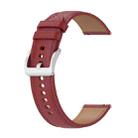 For Xiaomi Watch S4 Sport Stainless Steel Quick Release Buckle 22mm Genuine Leather Watch Band(Red) - 3