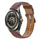 For Xiaomi Watch S4 Sport Stainless Steel Quick Release Buckle 22mm Genuine Leather Watch Band(Dark Brown) - 1