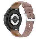 For Huawei Watch GT 4 46mm Stainless Steel Quick Release Buckle 22mm Genuine Leather Watch Band(Dark Pink) - 2