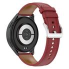 For Huawei Watch GT 4 46mm Stainless Steel Quick Release Buckle 22mm Genuine Leather Watch Band(Red) - 2