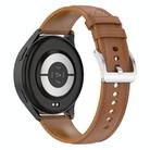 For Huawei Watch GT 4 46mm Stainless Steel Quick Release Buckle 22mm Genuine Leather Watch Band(Light Brown) - 2