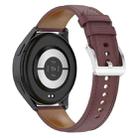 For Honor Watch 4 Pro Stainless Steel Quick Release Buckle 22mm Genuine Leather Watch Band(Dark Brown) - 2