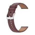 For Honor Watch 4 Pro Stainless Steel Quick Release Buckle 22mm Genuine Leather Watch Band(Dark Brown) - 3