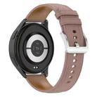 For Amazfit Bip 5 / GTR 4 / GTR 3 22mm Stainless Steel Quick Release Buckle Genuine Leather Watch Band(Dark Pink) - 2