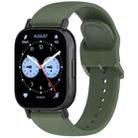 For Redmi Watch 5 Lite Color Buckle Pure Color  Silicone Watch Band(Dark Green) - 1