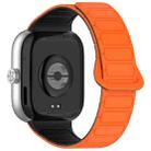 For Xiaomi Smart Band 9 Pro Dual Color Strong Magnetic Buckle Silicone Watch Band(Orange Black) - 2