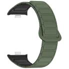 For Xiaomi Smart Band 9 Pro / 8 Pro Dual Color Strong Magnetic Buckle Silicone Watch Band(Army Green Black) - 3