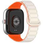 For Xiaomi Smart Band 9 Pro / 8 Pro Dual Color Strong Magnetic Buckle Silicone Watch Band(Starlight Orange) - 2