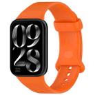 For Xiaomi Smart Band 9 Pro Color Buckle Pure Color Silicone Watch Band(Orange) - 1