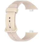 For Xiaomi Smart Band 9 Pro Color Buckle Pure Color Silicone Watch Band(Ivory White) - 3