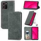 For HMD Skyline Retro Skin Feel Magnetic Flip Leather Phone Case(Gray) - 1