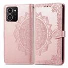 For HMD Skyline Mandala Flower Embossed Leather Phone Case(Rose Gold) - 2