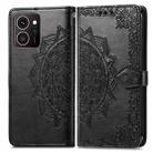 For HMD Skyline Mandala Flower Embossed Leather Phone Case(Black) - 2