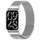 For Xiaomi Smart Band 9 Pro Metal Frame Integrated Milan Magnetic Stainless Steel Watch Band(Silver) - 1