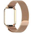 For Xiaomi Smart Band 9 Pro Metal Frame Integrated Milan Magnetic Stainless Steel Watch Band(Rose Gold) - 3