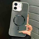 For iPhone 11 AG Carbon Fiber Frameless MagSafe Phone Case(Black) - 1