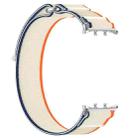 For Honor Watch 5 Nylon Woven Hook and Loop Fastener Watch Band(Orange Creamy White) - 3