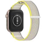 For Honor Watch 5 Nylon Woven Hook and Loop Fastener Watch Band(Yellow Gray) - 2