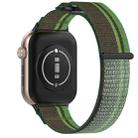 For Honor Watch 5 Nylon Woven Hook and Loop Fastener Watch Band(Blackish Green) - 2