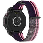 For Amazfit T-Rex 3 Two Tone Nylon Hook and Loop Fastener Watch Band(Pink Purple) - 2