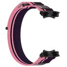 For Amazfit T-Rex 3 Two Tone Nylon Hook and Loop Fastener Watch Band(Pink Purple) - 3