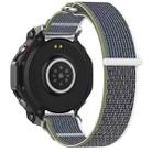 For Amazfit T-Rex 3 Two Tone Nylon Hook and Loop Fastener Watch Band(Green Gray) - 2