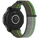 For Amazfit T-Rex 3 Two Tone Nylon Hook and Loop Fastener Watch Band(Blackish Green) - 2
