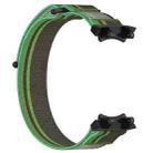 For Amazfit T-Rex 3 Two Tone Nylon Hook and Loop Fastener Watch Band(Blackish Green) - 3