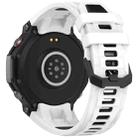 For Amazfit T-Rex 3 Two Tone Needle Buckle Silicone Watch Band(White Black) - 2