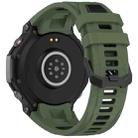 For Amazfit T-Rex 3 Two Tone Needle Buckle Silicone Watch Band(Olive Green Black) - 2