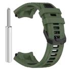 For Amazfit T-Rex 3 Two Tone Needle Buckle Silicone Watch Band(Olive Green Black) - 3