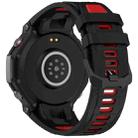 For Amazfit T-Rex 3 Two Tone Needle Buckle Silicone Watch Band(Black Red) - 2