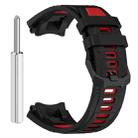 For Amazfit T-Rex 3 Two Tone Needle Buckle Silicone Watch Band(Black Red) - 3