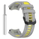 For Amazfit T-Rex 3 Two Tone Needle Buckle Silicone Watch Band(Gray Yellow) - 3