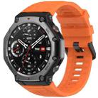 For Amazfit T-Rex 3 Solid Color Needle Buckle Silicone Watch Band(Orange) - 1