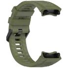 For Amazfit T-Rex 3 Solid Color Needle Buckle Silicone Watch Band(Jungle Green) - 2