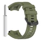 For Amazfit T-Rex 3 Solid Color Needle Buckle Silicone Watch Band(Jungle Green) - 3