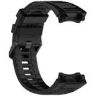 For Amazfit T-Rex 3 Solid Color Needle Buckle Silicone Watch Band(Black) - 2