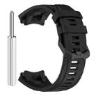 For Amazfit T-Rex 3 Solid Color Needle Buckle Silicone Watch Band(Black) - 3