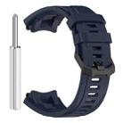 For Amazfit T-Rex 3 Solid Color Needle Buckle Silicone Watch Band(Dark Blue) - 3